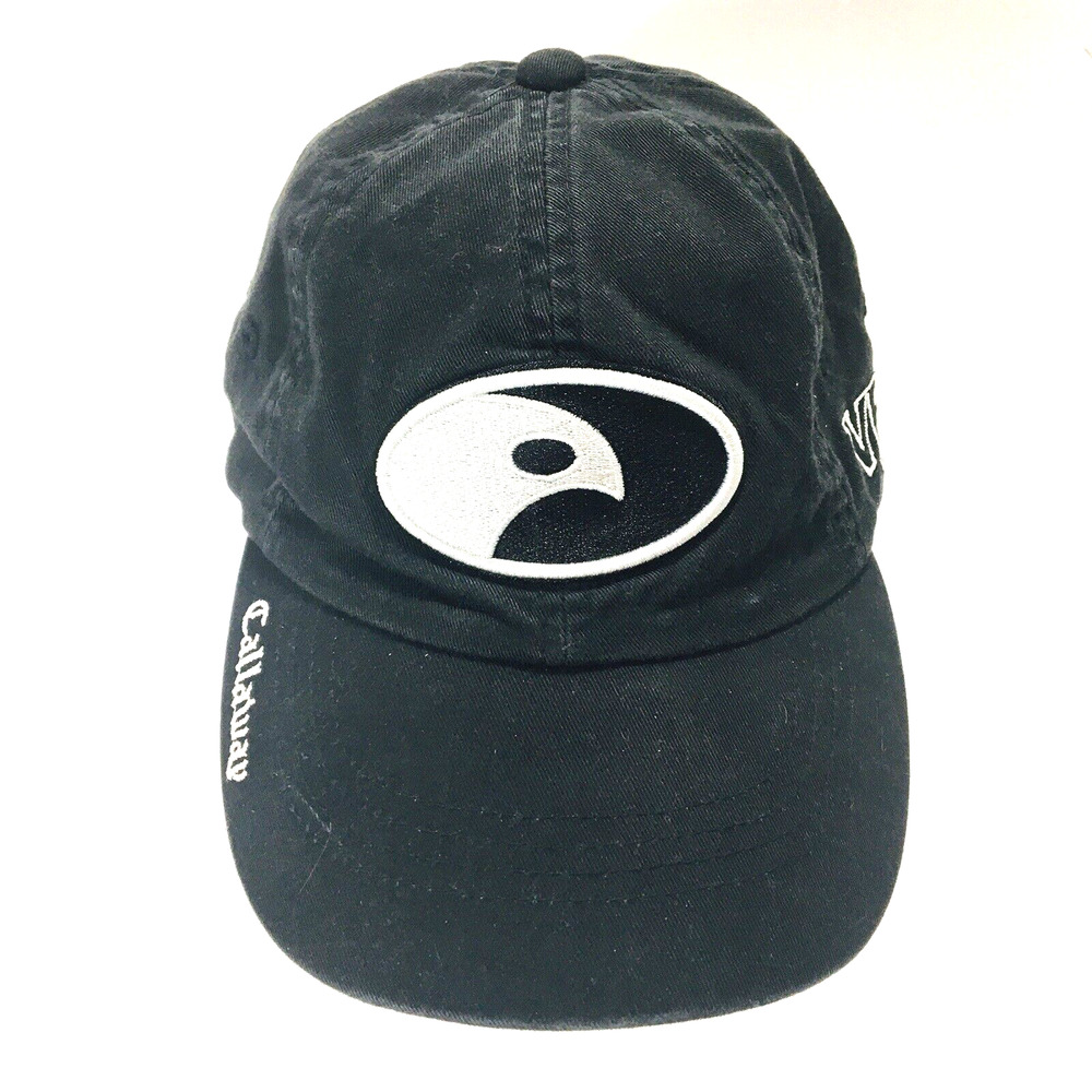 Callaway Big Logo Golf VFT Hat Cap Strap Back Adjust Black White